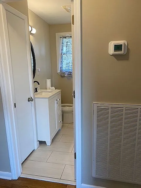 closet in bath for storage