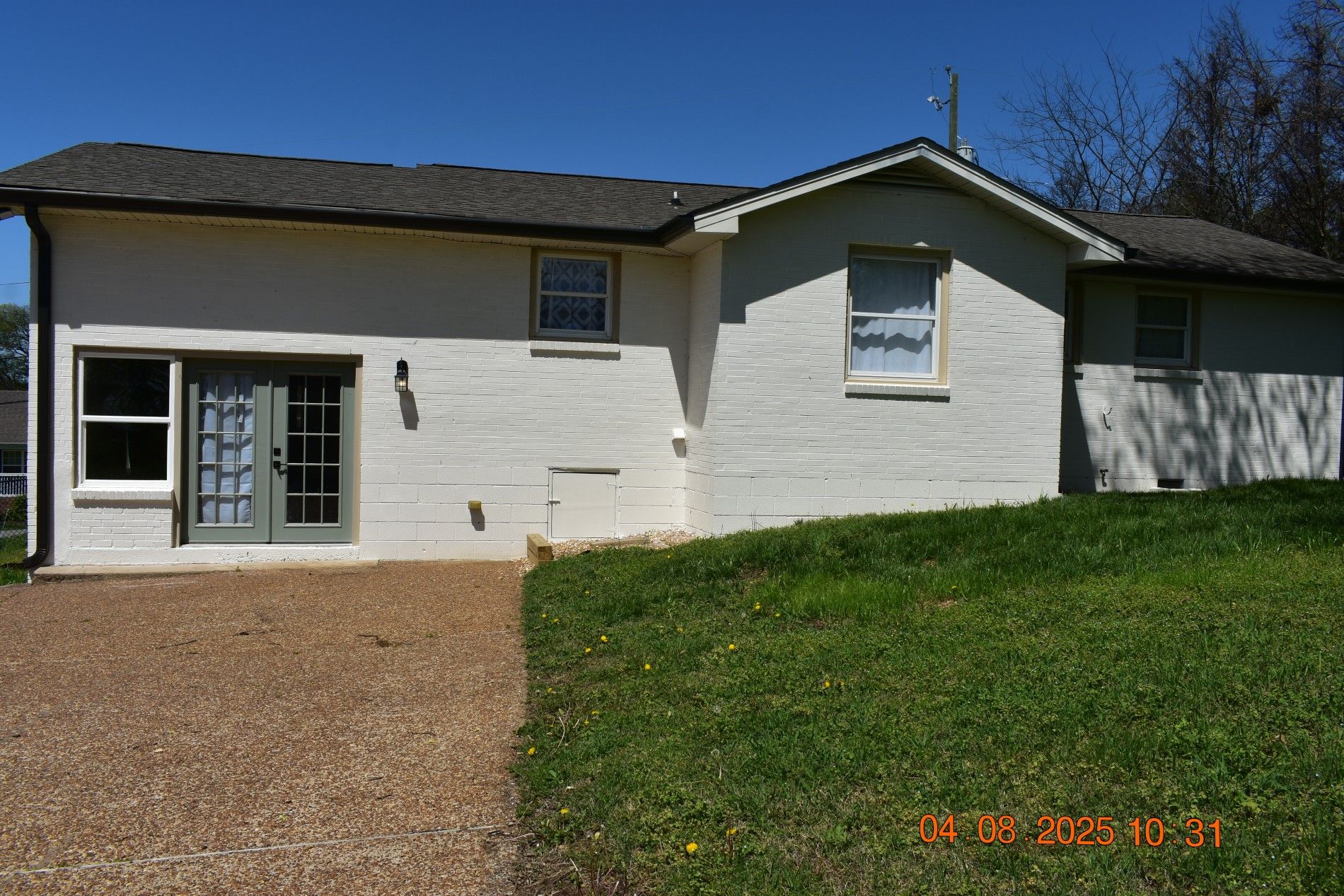 fenced back yard for pets